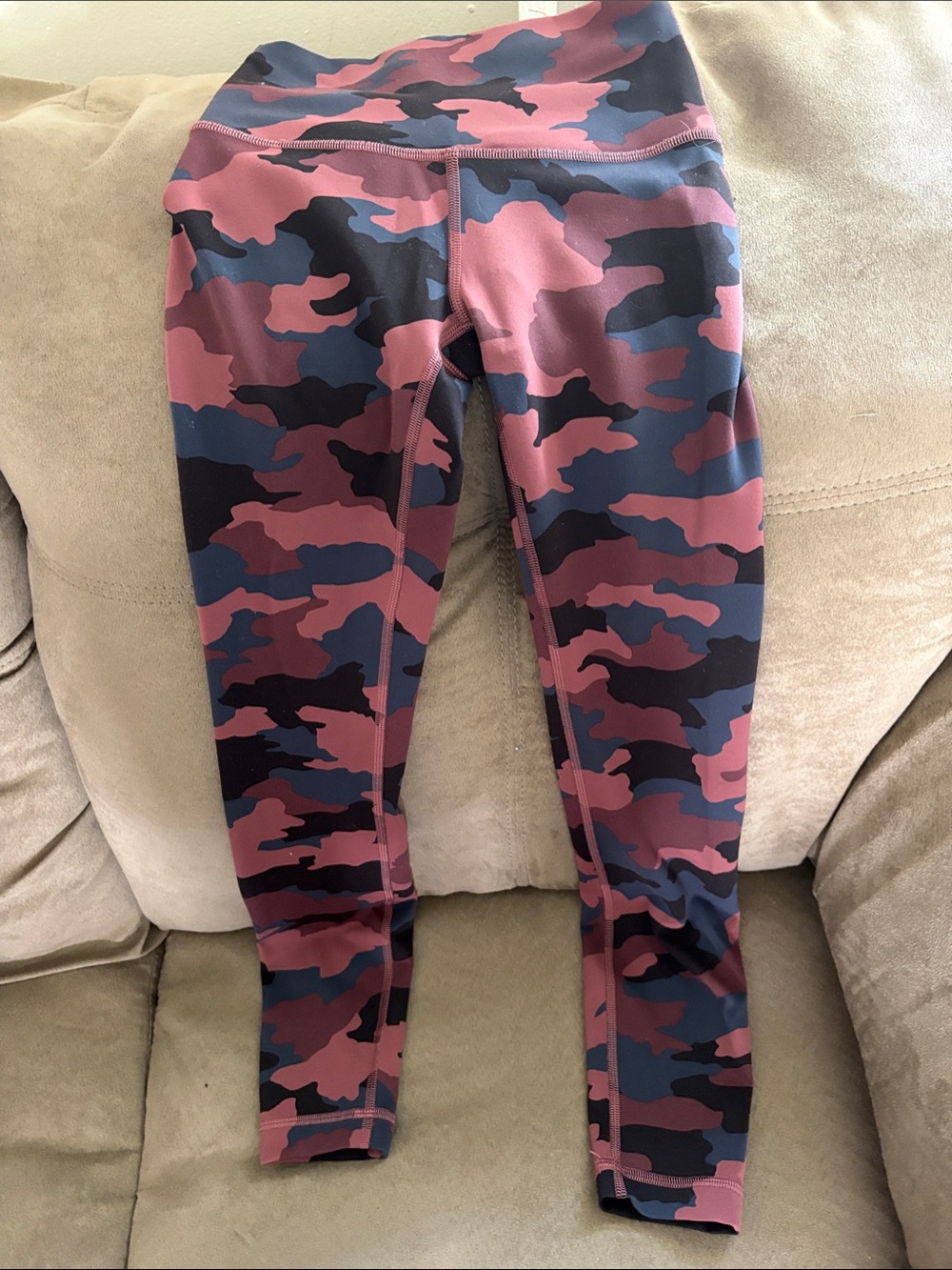lululemon athletica Pink and Navy Camo Leggings